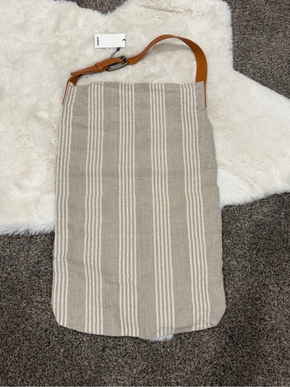 RARE Jacquemus Le Sac à Pain Striped Linen Hobo Tote NWT , EU exclusive